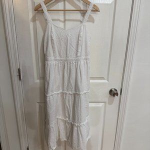 Joyana White Tiered Dress